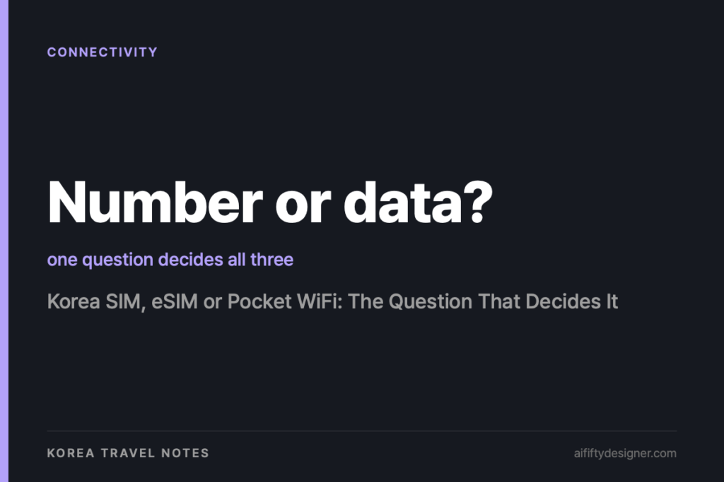 Korea SIM, eSIM or Pocket WiFi: The Question That Decides It